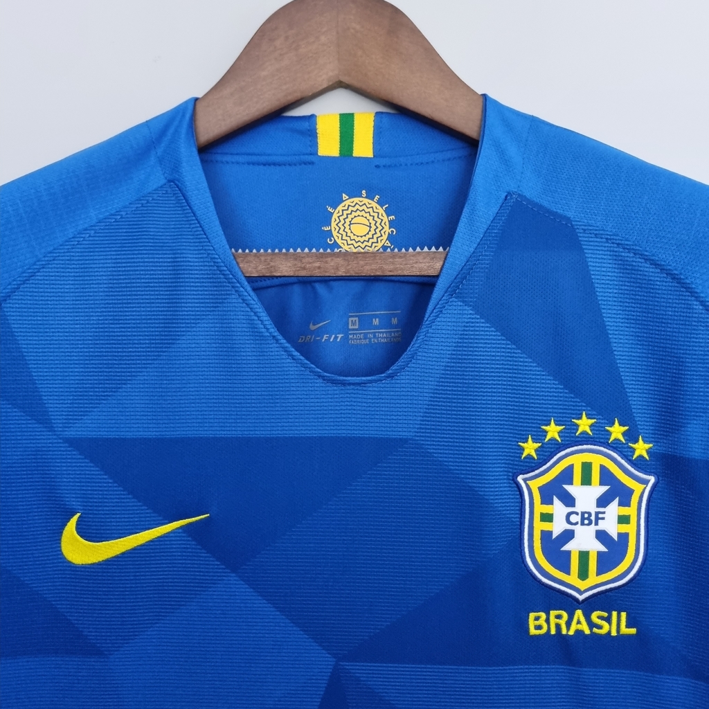 Camisa Brasil II 2018 Retrô Nike - Azul