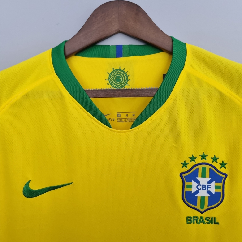 Camisa Brasil I 2018 Retrô Nike - Amarela e Verde