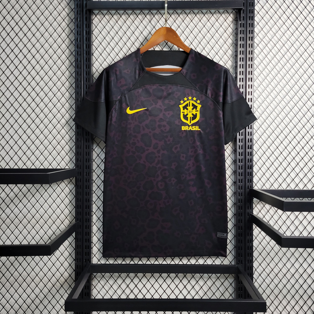 Camisa Brasil Goleiro 2022/24 Nike Torcedor Masculina Preta - ALL Sports