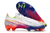 Chuteira Adidas Predator Edge.1 Low FG Campo - Branca, Azul e Laranja