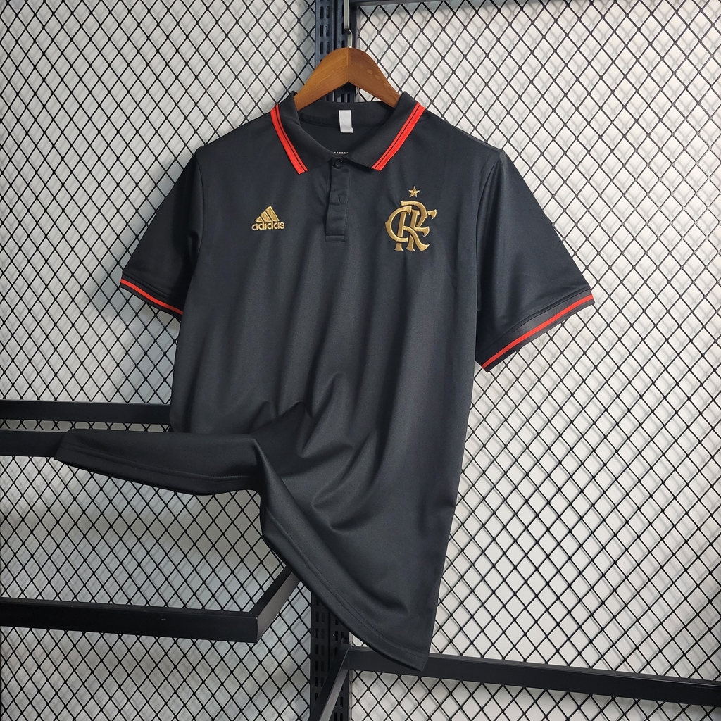 Camisa Polo Flamengo 23/24 Adidas - Preta