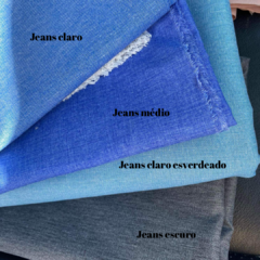 Avental de Bico com couro - Jeans leve na internet