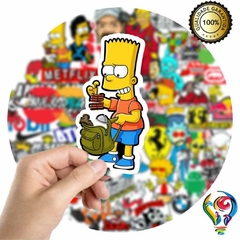 Adesivo Bart Simpson Animado Sticker Para Bike Skate Moto Capacete Carro Caminhão notbook