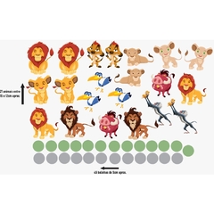 Adesivo de Parede + Faixas + Régua + Porta Maternidade + Quadros Rei Leão - loja online