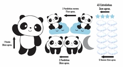 Kit Adesivo de Parede Panda - Decoração Quarto de Menino - comprar online