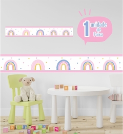 Faixa Adesiva Decorativa Arco Iris - Adesivo de Parede Infantil - Decoração Quarto de Menina - comprar online