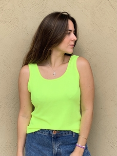 Regata Basic Amarelo Neon