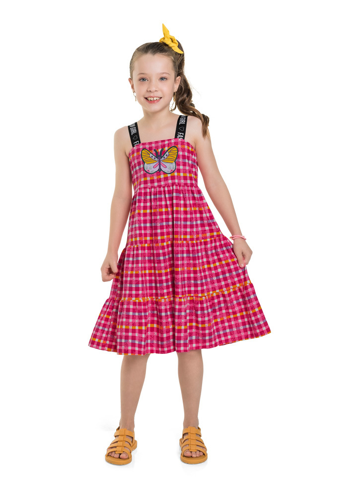Vestido com estampa de borboleta infantil outlet