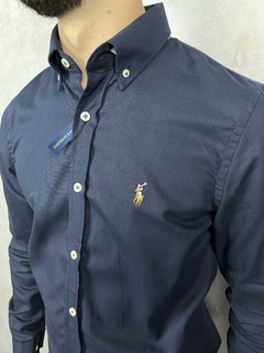 Camisa Ralph L. | Azul Marinho | 100% Algodão Nobre.