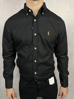 Camisa Ralph L. | Oxford Preta | 100% Algodão Nobre. - comprar online