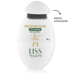 Protetor Solar 100% Natural Vegano FPS 30 PPD+++ com cor (Pele normal/ mista) 50g - Liss Negrini - comprar online