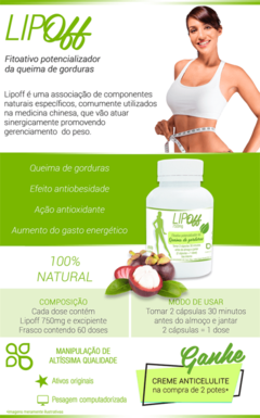 Termogênico Natural Lipoff 750mg (60 doses) - comprar online