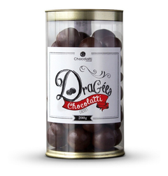 Lata de Dragées 200g Bolinhas de Chocolate Cherry Chocolatti Nicolatti