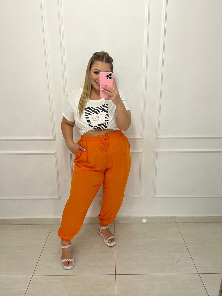 Calça Jogger - Plus Size - Espaço Fashion Floripa