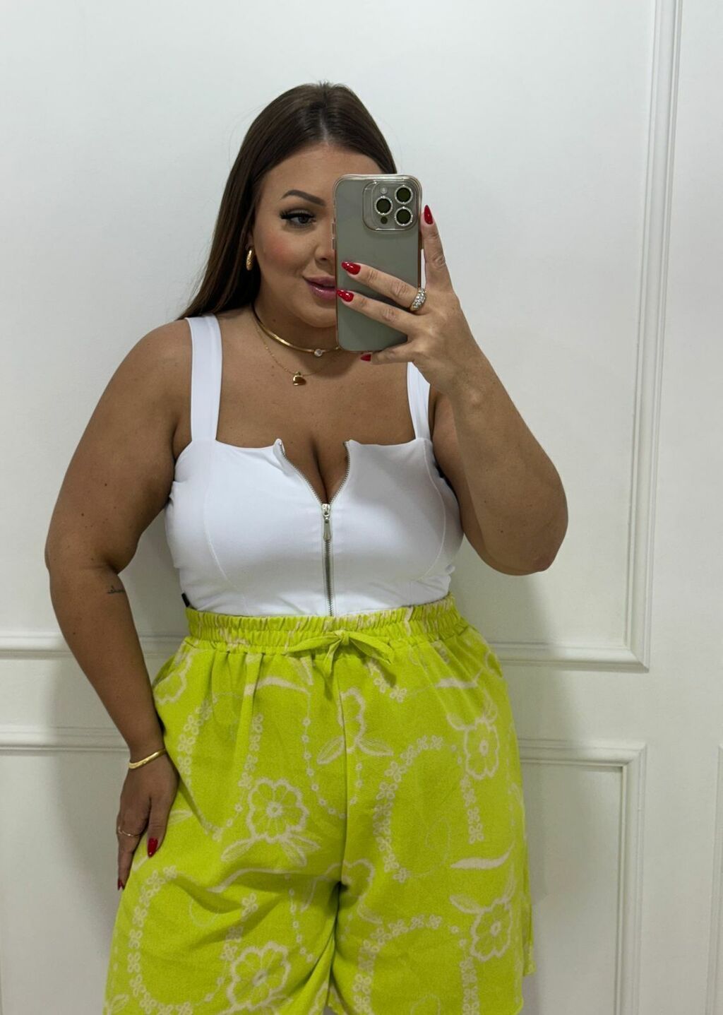 Cropped Zíper Frontal - Plus Size