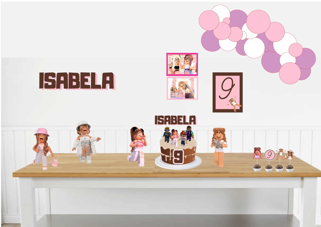 KIT DE DISPLAY EM MDF - ROBLOX MENINA