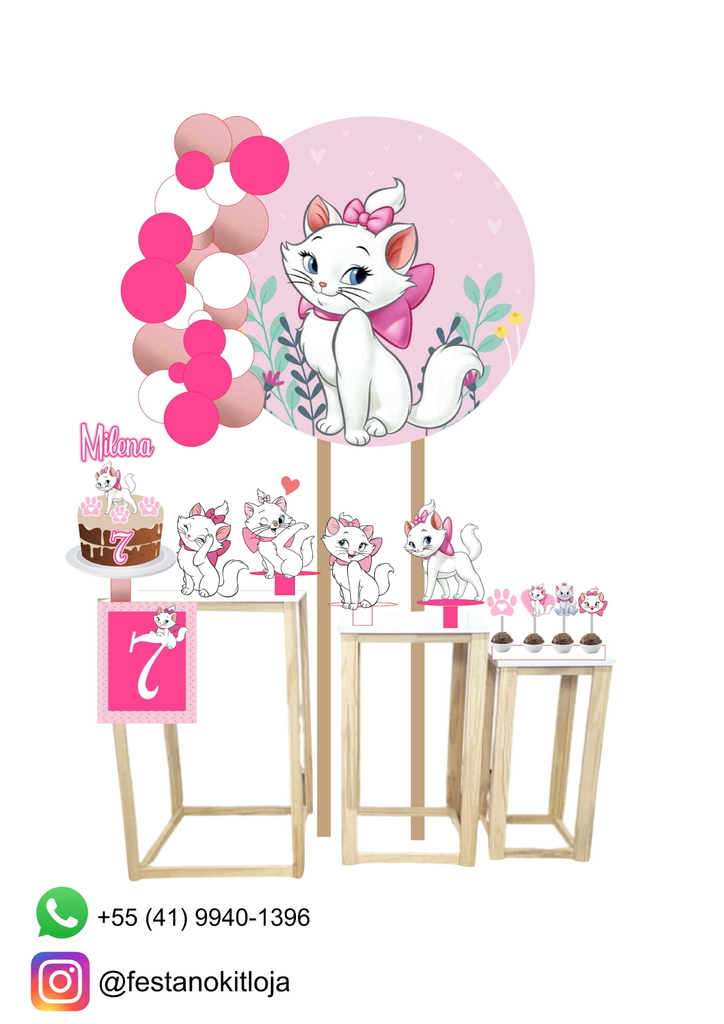 Kit Decorativo Gatinha Marie