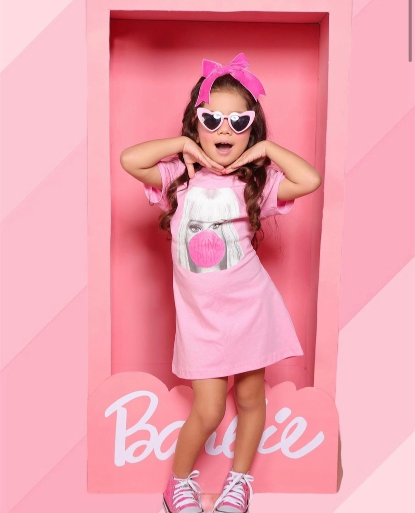 Roupa Menina Da Barbie Jardineira Salopete Infantil