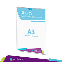 Display Parede Aviso A3 32,5cmx44,3cm - Sem Filete Kit/160