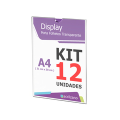 Kit 12 Display Parede Aviso A4 23,5x32cm - Sem Filete