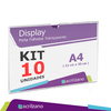 Kit 10 Display de parede - A4 Horizontal 30X21CM