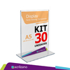 Kit 30 Display de Mesa T - A5 Vertical 21x15CM