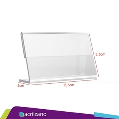 DISPLAY DE BANCADA L - A6 HORIZONTAL 15X10CM - KIT 100 UNIDADES na internet