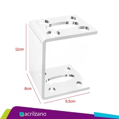 Suporte de Escova de Dentes em Acrilico com 5 Furos - AZ Loja