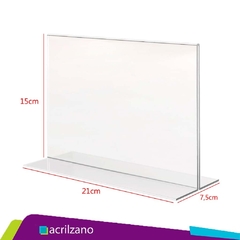 Kit 30 Display de Mesa T - A5 Horizontal 15x21CM - AZ Loja