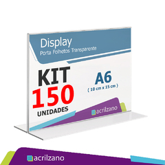 KIT 150 Display de Mesa T - A6 Horizontal 15x10CM