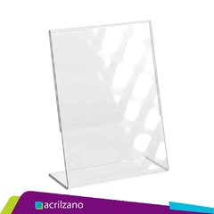 10 Display Expositor Acrílico A4 L Cristal Mesa Vertical - comprar online