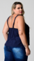Blusa Plus Size Alça com Babado cor Azul- Nath - comprar online
