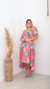 Vestido Estilo Ciganinha Plus Size cor Rosa- Eva na internet
