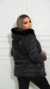 Jaqueta Puffer Capuz com Plumas cor Preto- Brisa - comprar online