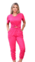 Conjunto em Suede Calça Jogger e Camiseta cor Pink- Mirela - comprar online