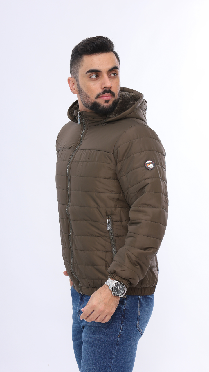 Jaqueta Masculina Puffer Red Nose cor Verde- Dudu