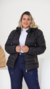 Jaqueta Feminina Puffer Modelo Plus Size cor Preto- Domitila - loja online