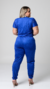 Conjunto Plus Size em Suede Calça Jogger e Camiseta cor Azul- Carol - Lagun Brasil