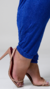 Conjunto Plus Size em Suede Calça Jogger e Camiseta cor Azul- Carol - loja online