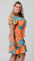 Vestido Plus Size Estilo Ciganinha com faixa cor Laranja- Dora - comprar online