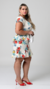 Vestido Plus Size Estilo Ciganinha com faixa cor Bege- Dora - comprar online
