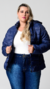 Jaqueta Puffer Plus Size cor Azul- Isis - loja online