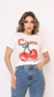 T-Shirt cherry cor Branca