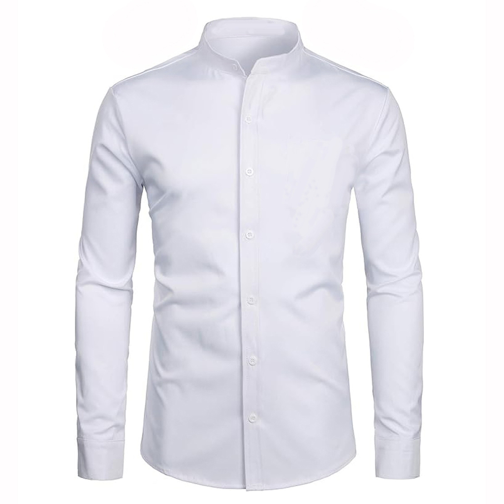 Camisas de vestir para hombre cuello mao sale