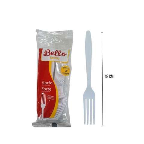 Kit Sachê Garfo e Faca Churrasco Extra Forte com Guardanapo Branco