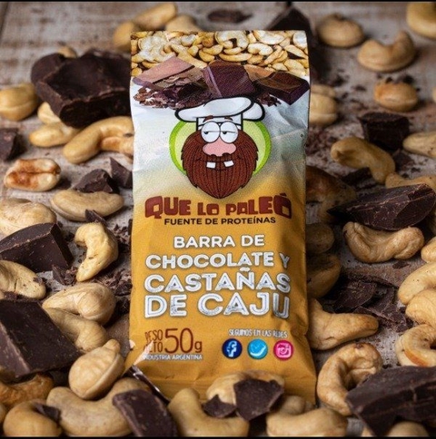 BARRITAS DE CASTAÑAS Y CHOCOX 50 GR QUE LO PALEO