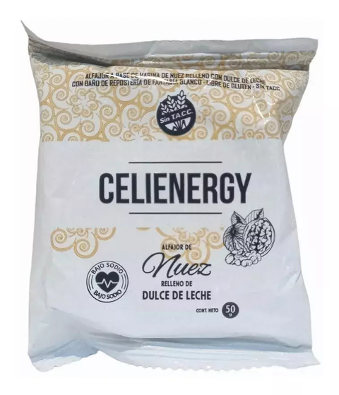 ALFAJOR DE NUEZ DE DULCE DE LECHE SIN TACC - CELIENERGY