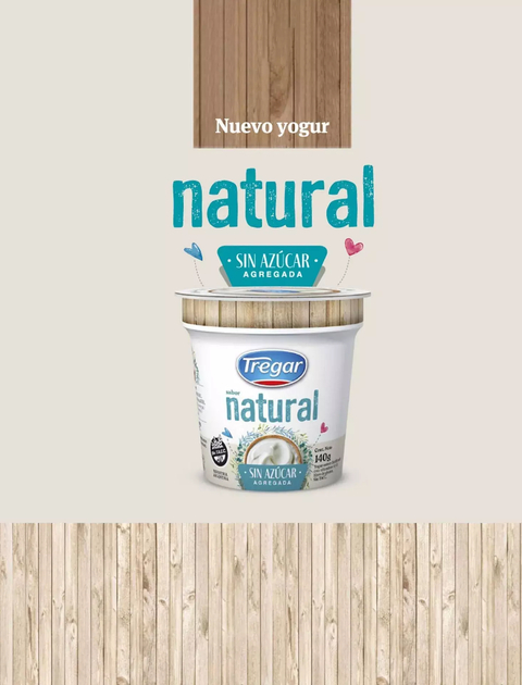 YOGUR NATURAL SIN AZUCAR X 140G- TREGAR