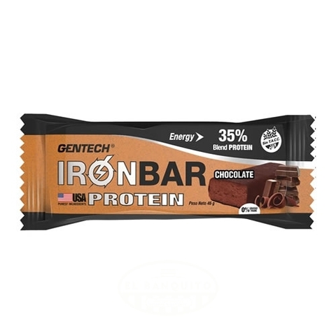 BARRA PROTEICA IRONBAR X 46G CHOCOLATE GENTECH - GENTECH