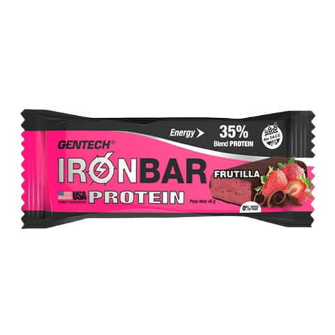 BARRA PROTEICA IRONBAR X 46G FRUTILLA GENTECH - GENTECH